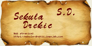 Sekula Drekić vizit kartica